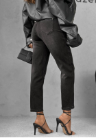 Kalhoty džínové  mom fit Could Be Anything tmavě šedý