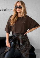 Tričko z nadrukiem Without Saying čokoládový