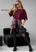 Tričko z nadrukiem Without Saying vínový