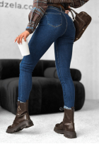 Kalhoty džínové  mom fit Give It Everything granátové