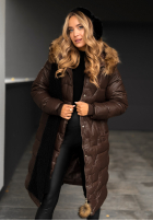 Prošívaná Bunda z futerkiem Frostbite čokoládová  II