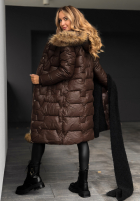 Prošívaná Bunda z futerkiem Frostbite čokoládová  II