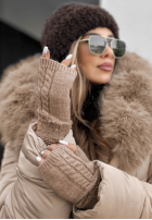 Rukavice z kożuszkiem Enjoying Winter béžové