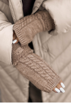 Rukavice z kożuszkiem Enjoying Winter béžové