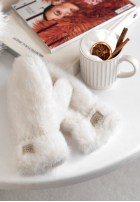 Rukavice z futerkiem Snowy ecru
