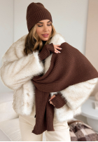 Souprava Čepice, szalik, Rukavice 3in1 Winter Threads čokoládový