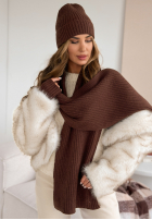 Souprava Čepice, szalik, Rukavice 3in1 Winter Threads čokoládový