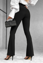 Legíny dzwony z ozdobnym pasem To The Caffe černé