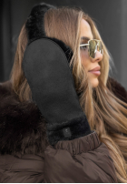 semišové Rukavice z futerkiem Snow Clear černé