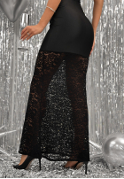 Dopasowana Šaty z koronką Cinderella Moment černá