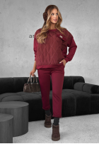 Tepláková souprava Mikina i Kalhoty Inside Out vínový