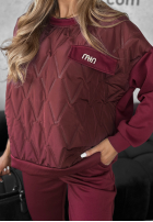 Tepláková souprava Mikina i Kalhoty Inside Out vínový