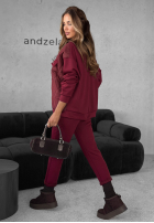 Tepláková souprava Mikina i Kalhoty Inside Out vínový