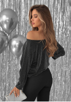 Błyszcząca Šaty oversize Hot Topic stříbrná