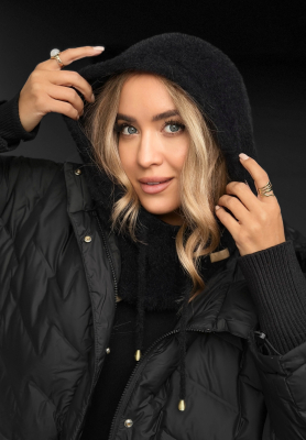 Nákrčník s kapucí balaclava alpaka Long Nights Černé