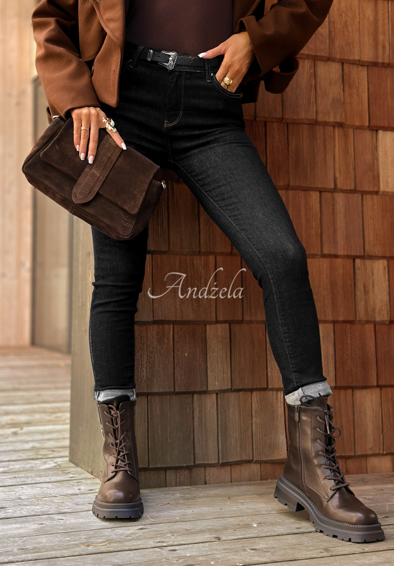 Džíny skinny New Meadows černé