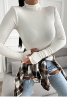 Halenka longsleeve z półgolfem First Of All ecru