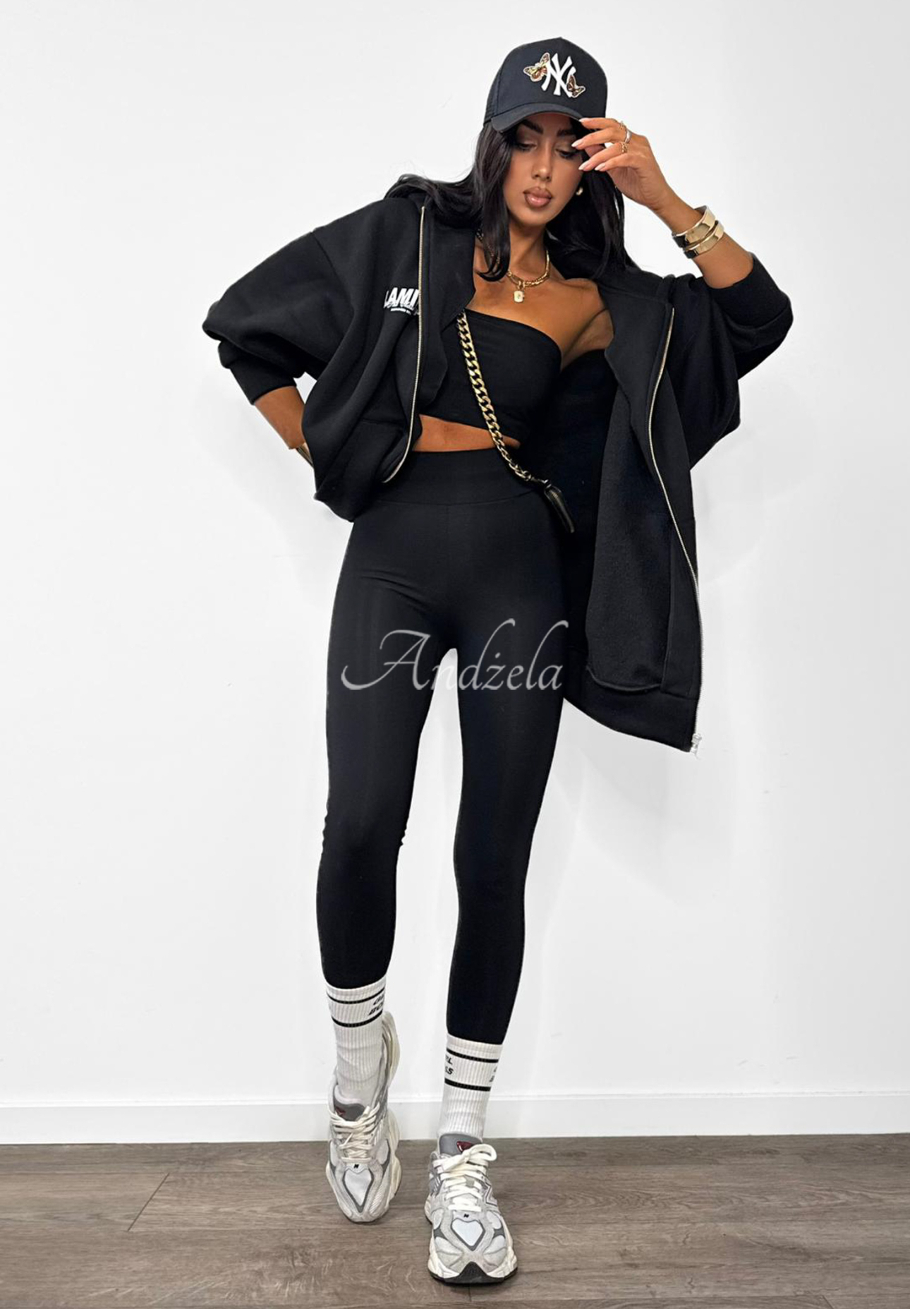 Viskózové legíny se záchytem pod patu La Milla Just Waiting černé