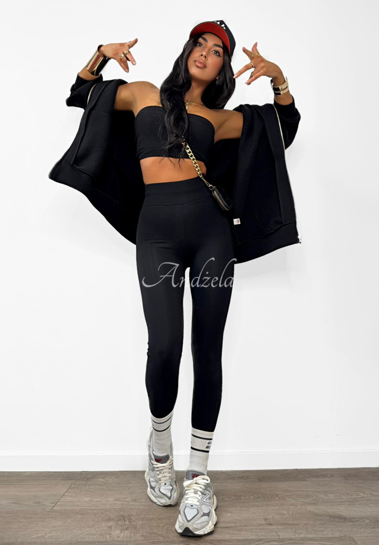 Viskózové legíny se záchytem pod patu La Milla Just Waiting černé