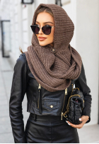 Čepice z szalikiem balaclava Shade Of WInter čokoládová