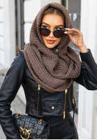 Čepice z szalikiem balaclava Shade Of WInter čokoládová