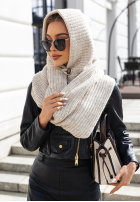 Čepice z szalikiem balaclava Shade Of WInter světle béžový