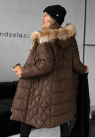 Prošívaná Bunda z futerkiem Autumn Rush čokoládová