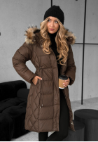 Prošívaná Bunda z futerkiem Autumn Rush čokoládová