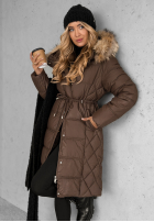 Prošívaná Bunda z futerkiem Autumn Rush čokoládová