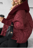 Bunda oversize s kapucí Sancha vínová