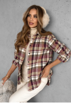 Košile w kratę Gone Tomorrow vínová