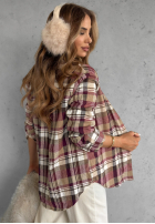 Košile w kratę Gone Tomorrow vínová