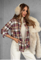 Košile w kratę Gone Tomorrow vínová