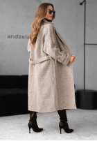 Dlouhý Kabát z paskiem Cocomore Deep Breath velbloudí