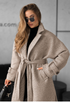 Dlouhý Kabát z paskiem Cocomore Deep Breath velbloudí