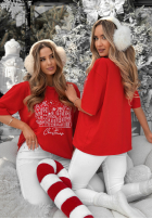 Tričko z nadrukiem Lights In The Window červený