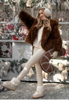 Krátká Bunda futerko Rainy Mood čokoládové