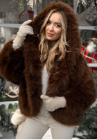 Krátká Bunda futerko Rainy Mood čokoládové