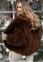 Krátká Bunda futerko Rainy Mood čokoládové