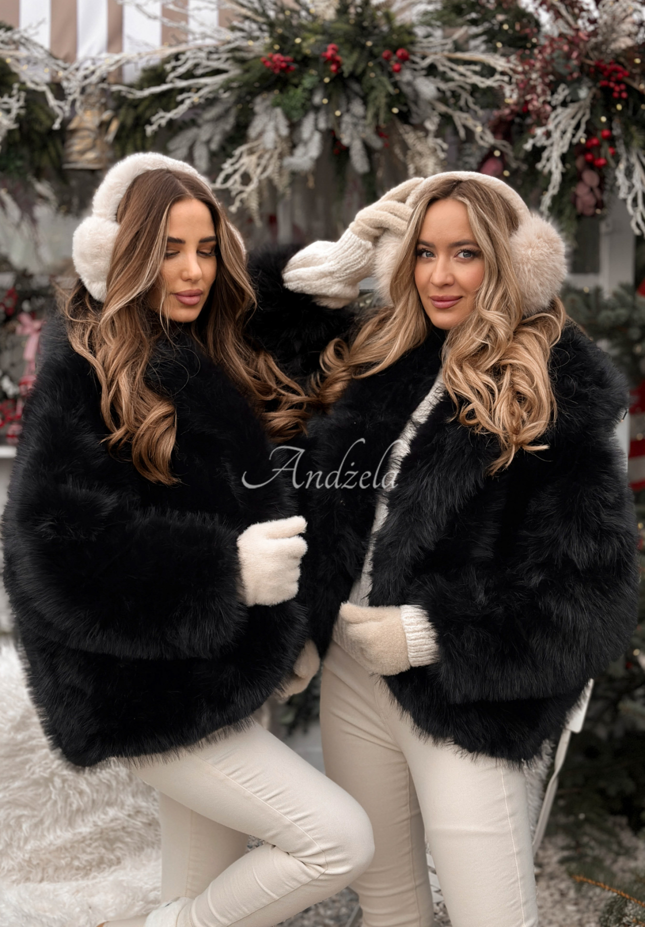 Krátká kožešinová bunda Rainy Mood černé