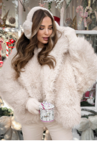 Krátká Bunda futerko Rainy Mood béžové