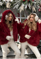 Krátká Bunda futerko Rainy Mood bordové