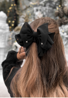 Sponka klamra do włosów z kokardą Velveta černá