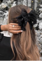 Sponka klamra do włosów z kokardą Velveta černá