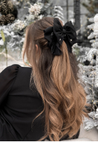 Sponka klamra do włosów z kokardą Velveta černá