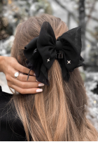 Sponka klamra do włosów z kokardą Velveta černá