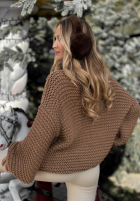 Pleciony Svetr z wełną Winter Is In The Air Mokka