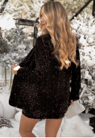 Cekinowa Sukně mini Steal The Show čokoládová