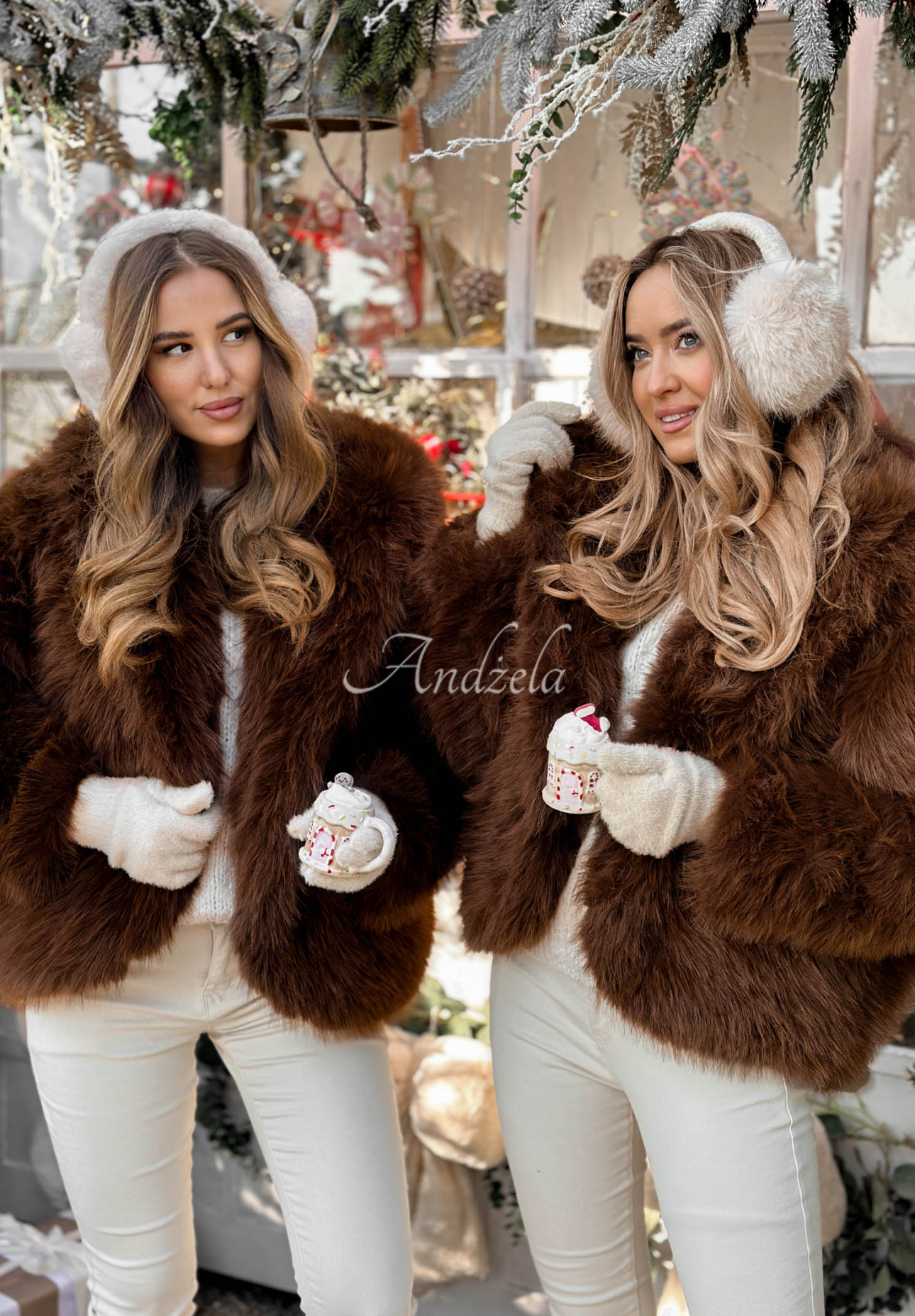 Krátká kožešinová bunda Rainy Mood čokoládové