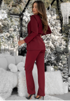 Souprava Sako i Kalhoty Old News vínový